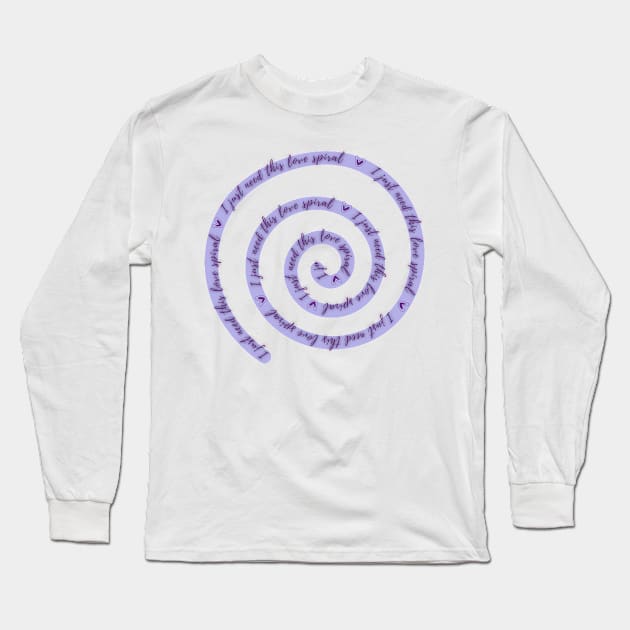 Love spiral purple Long Sleeve T-Shirt by Wiferoni & cheese